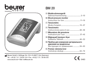 Instrukcja Beurer BM 20 Ciśnieniomierz