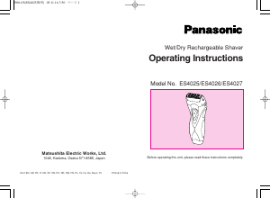 Manuál Panasonic ES-4027 Holicí strojek