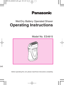 Mode d’emploi Panasonic ES-4815 Rasoir électrique