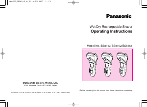 Mode d’emploi Panasonic ES-8162 Rasoir électrique