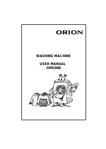 Handleiding Orion OMG840 Wasmachine