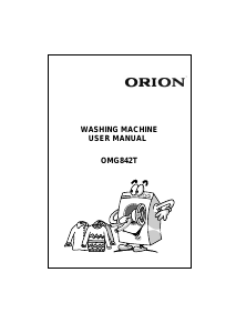 Handleiding Orion OMG842T Wasmachine
