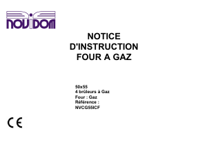 Mode d’emploi Novidom NVCG55ICF Cuisinière