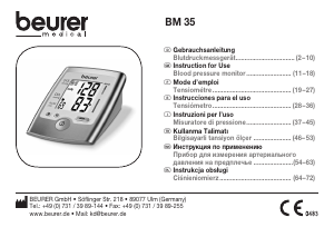 Instrukcja Beurer BM 35 Ciśnieniomierz