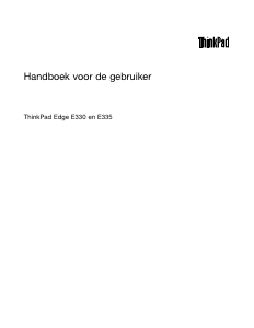 Handleiding Lenovo ThinkPad Edge E330 Laptop