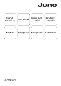 Manual Juno JCF08210F5 Refrigerator