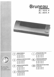 Mode d’emploi JM Bruneau BL-400.4 Plastifieuse