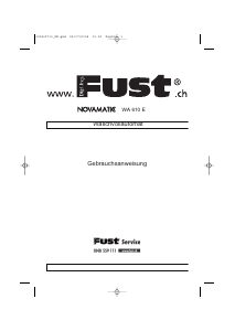 Bedienungsanleitung Fust Novamatic WA 610 E Waschmaschine