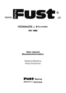 Handleiding Fust Novamatic WA 1668 Wasmachine