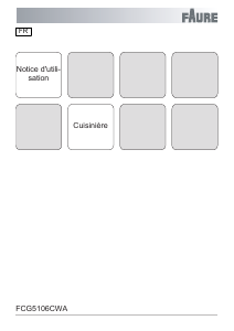 Mode d’emploi Faure FCG5106CWA Cuisinière