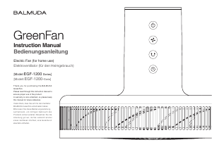 Handleiding Balmuda EGF-1200 GreenFan Ventilator