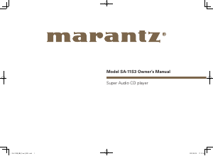 Handleiding Marantz SA-11S3 CD speler