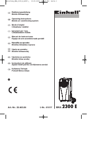 Manual de uso Einhell MKA 2300 E Aire acondicionado