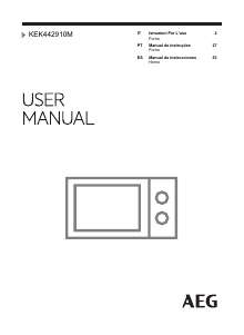 Manual de uso AEG KEK442910M Horno