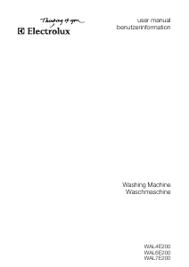 Manual Electrolux WAL7E200 Washing Machine