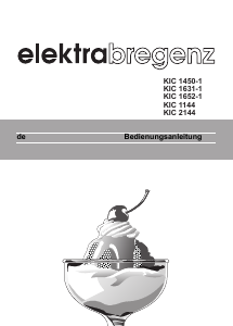 Bedienungsanleitung Elektra Bregenz KIC 2144-1 Kühlschrank