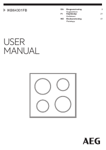 Brugsanvisning AEG IKB64301FB Kogesektion