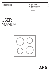 Mode d’emploi AEG IKE84445IB Table de cuisson
