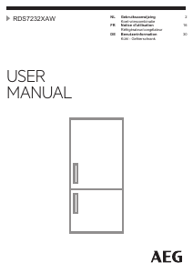 Mode d’emploi AEG RDS7232XAW Réfrigérateur combiné