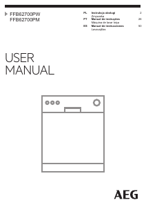 Manual AEG FFB62700PM Máquina de lavar louça