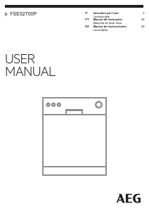 Manual AEG FSE52700P Máquina de lavar louça