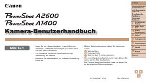 Bedienungsanleitung Canon PowerShot A1400 Digitalkamera