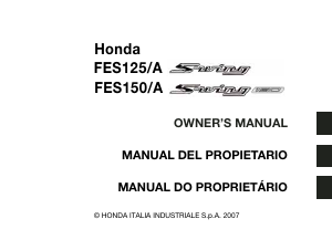 Handleiding Honda FES125 (2007) Scooter