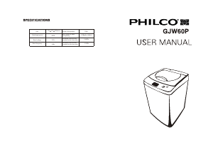 Bruksanvisning Philco GJW60P Tvättmaskin
