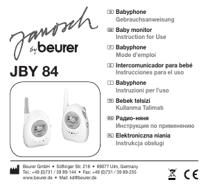 Instrukcja Beurer JBY84 Niania elektroniczna