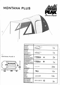 Manual High Peak Montana Plus 5 Tent