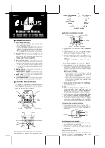 Manual Lorus Y717 Movement