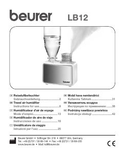 Manual de uso Beurer LB 12 Humidificador