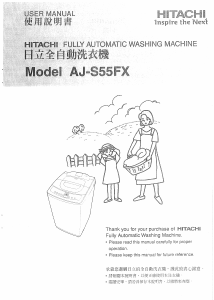 Bruksanvisning Hitachi AJ-S55FX Tvättmaskin