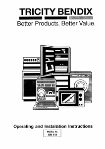 Handleiding Tricity Bendix AW 410 Wasmachine