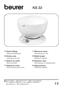 Manual de uso Beurer KS 32 Báscula de cocina