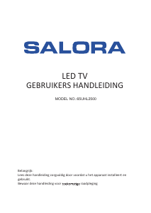 Handleiding Salora 65UHL2500 LED televisie