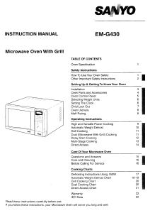 Handleiding Sanyo EM-G430 Magnetron