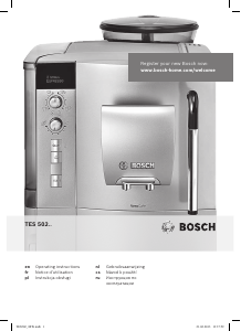 Manual Bosch TES50221RW Espresso Machine