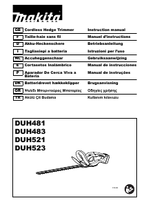Manual Makita DUH483 Hedgecutter