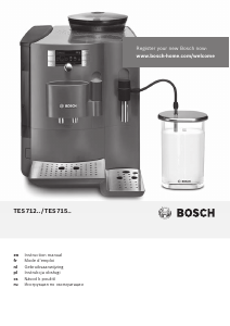 Manual Bosch TES71525RW Espresso Machine