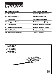 Manual Makita UH7580 Hedgecutter