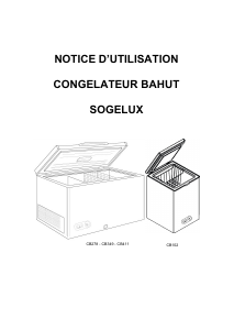 Mode d’emploi Sogelux CB411 Congélateur