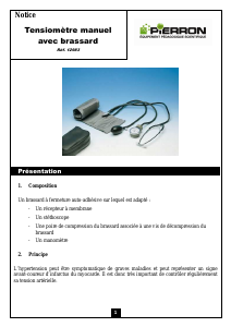 Mode d’emploi Pierron 12983 Tensiomètre