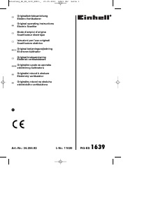 Manuál Einhell RG-ES 1639 Vertikutátor