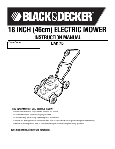 Manual de uso Black and Decker LM175 Cortacésped