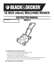 Handleiding Black and Decker MM275 Grasmaaier