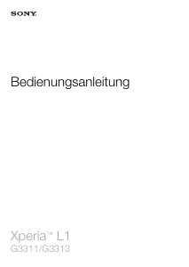 Bedienungsanleitung Sony Xperia L1 Handy