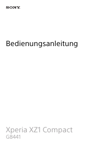 Bedienungsanleitung Sony Xperia XZ1 Compact Handy