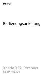 Bedienungsanleitung Sony Xperia XZ2 Compact Handy