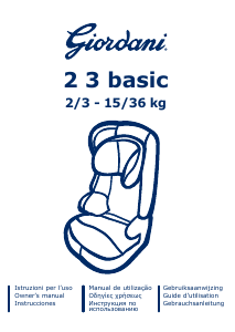 Manual Giordani 2 3 Basic Cadeira auto